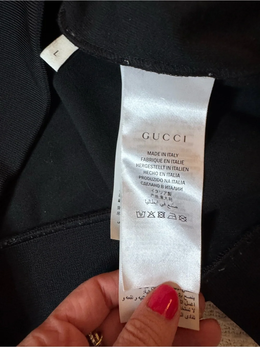 Gucci Black Men's Hoodie with Drawstring and snap off sleeves